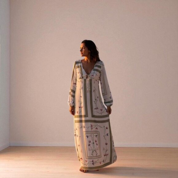 NWT Sancia Loretta Cottagecore Maxi Dress in Amapola Print - Picture 1 of 6